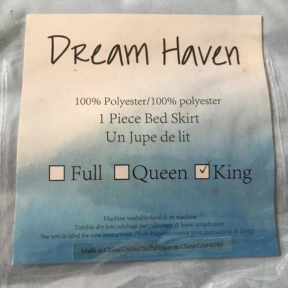 Set of 2 Dream Haven Bed Skirts 1 King 1 Full - Picture 3 of 7